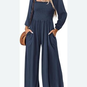 Kirundo Chic Long Sleeve Navy jumpsuit/romper